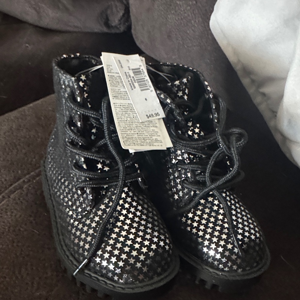 Baby Gap Shiny Star Pattern Kids Boots